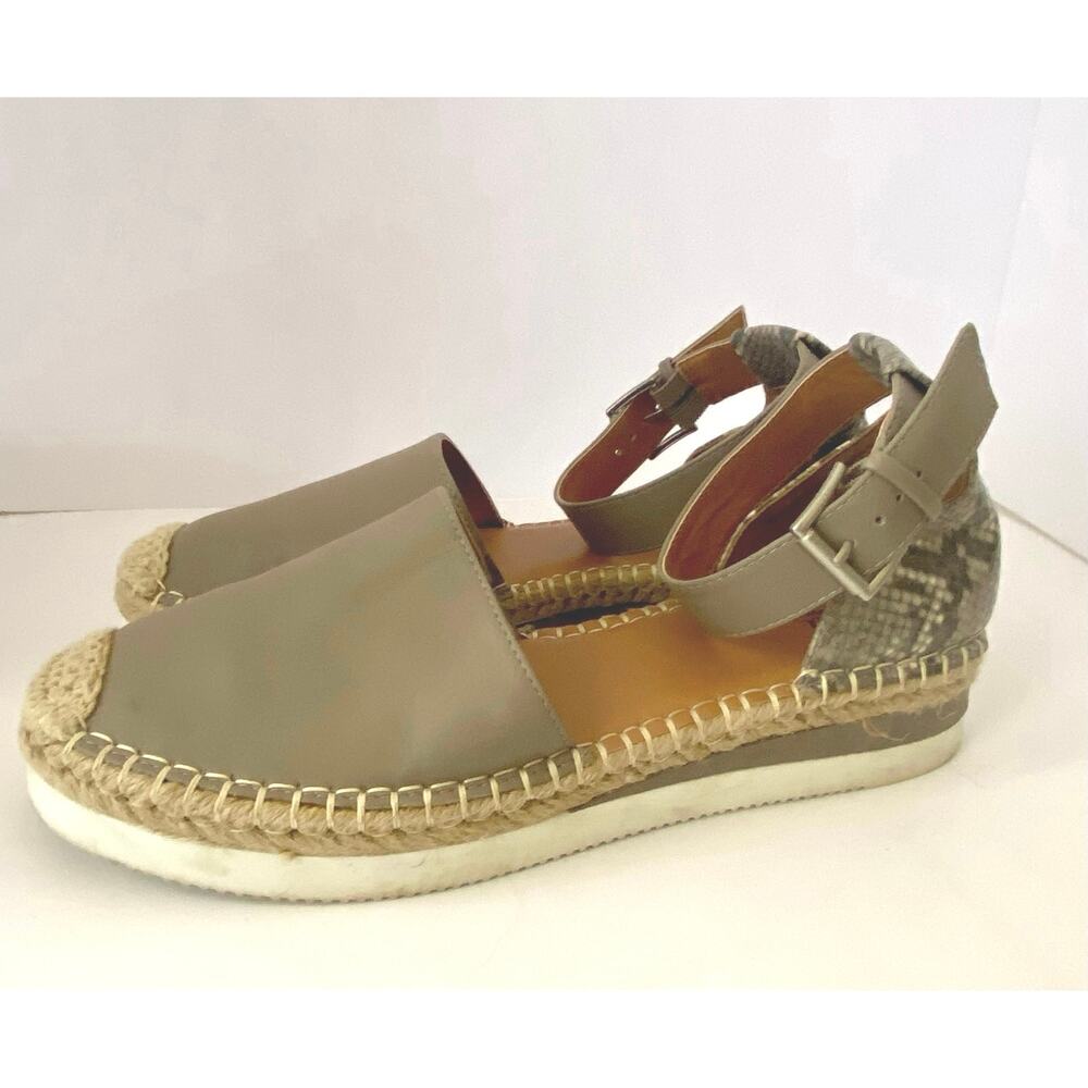 a.n.a Taupe Espadrille Sandals 8.5 But Can Fit 9.